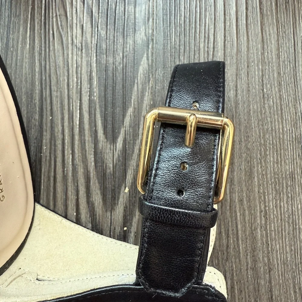 Elegant Black Ankle Strap Sandals Cole Haan 6.5 women